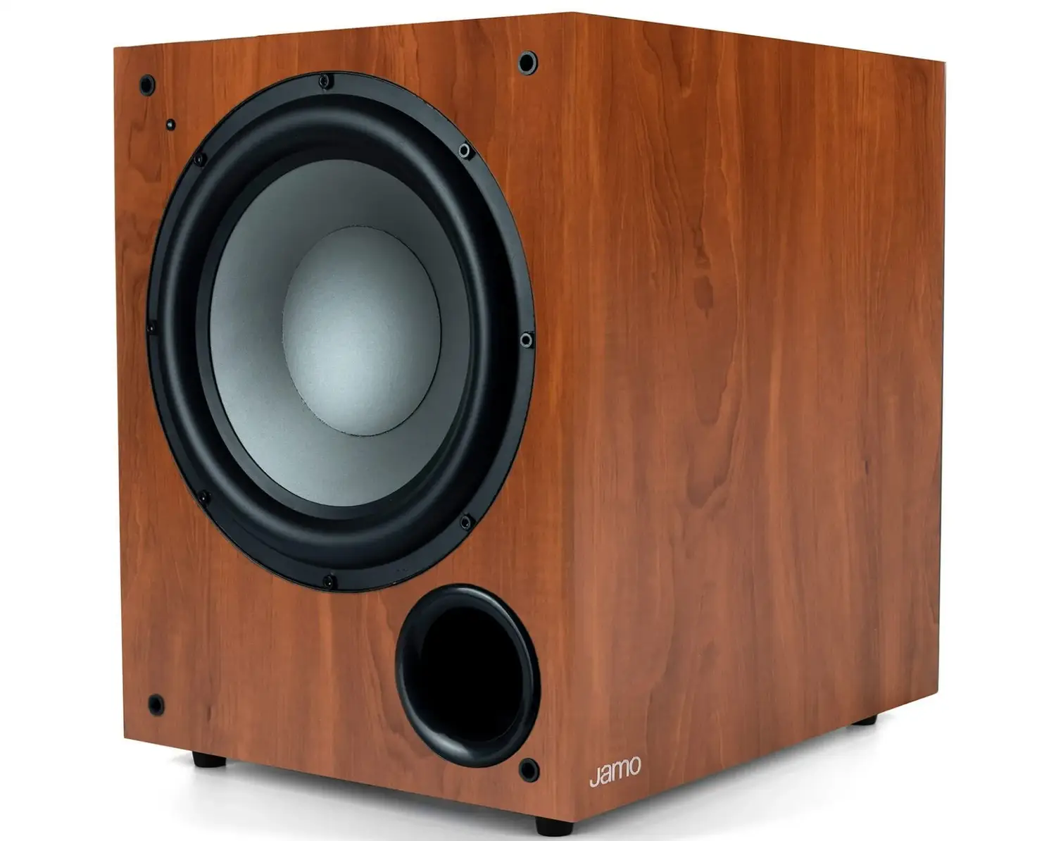 Mặt bên của LOA SUB JAMO C912 màu nâu