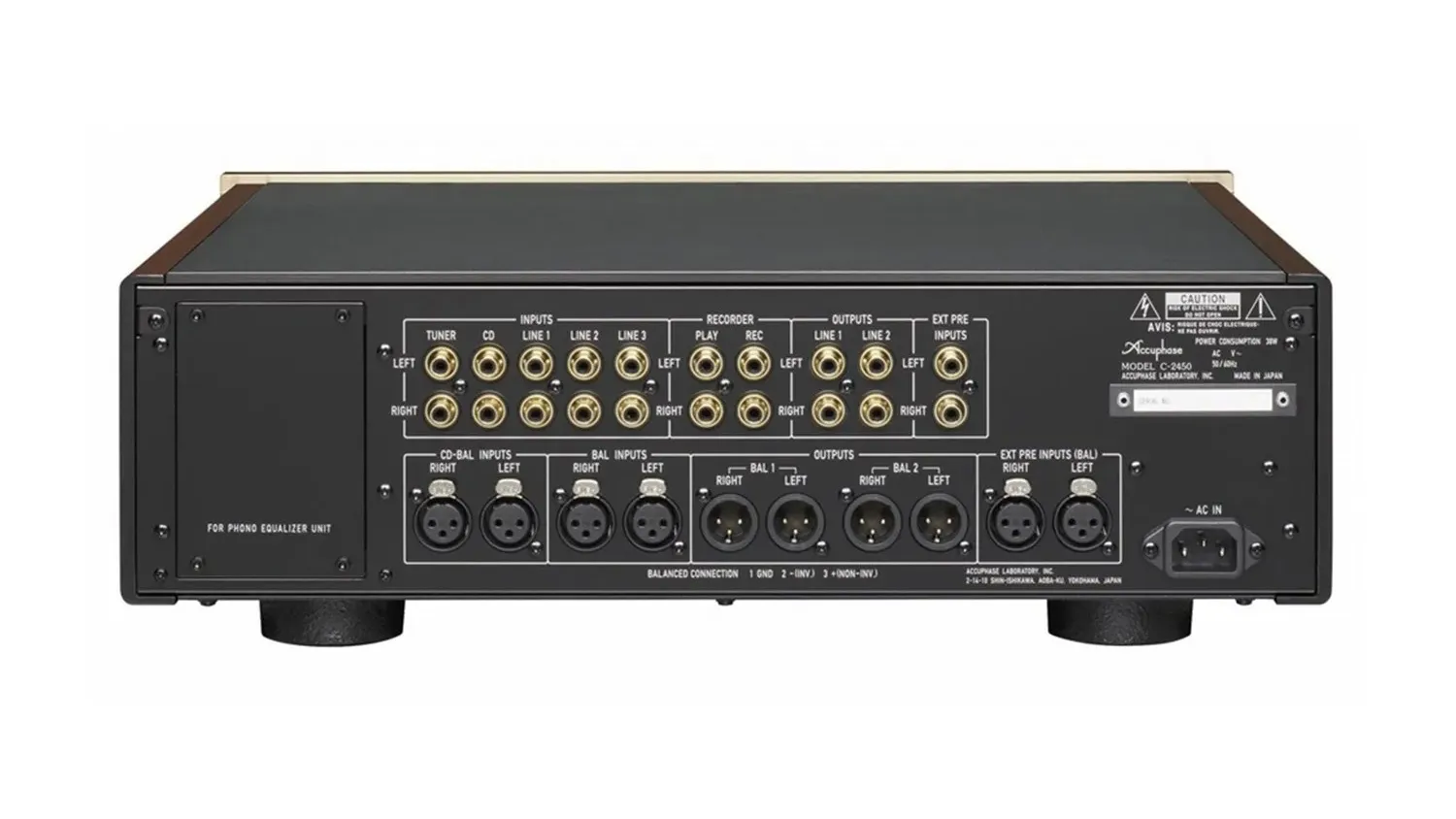 Mặt sau của PRE AMPLY ACCUPHASE C-2450