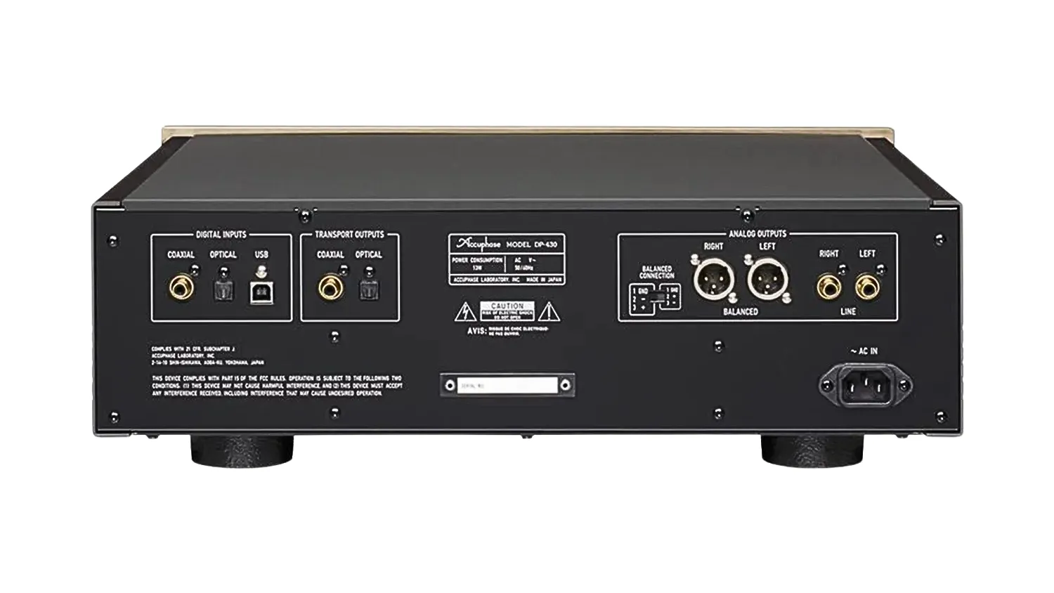 Mặt sau của Đầu CD Accuphase DP430