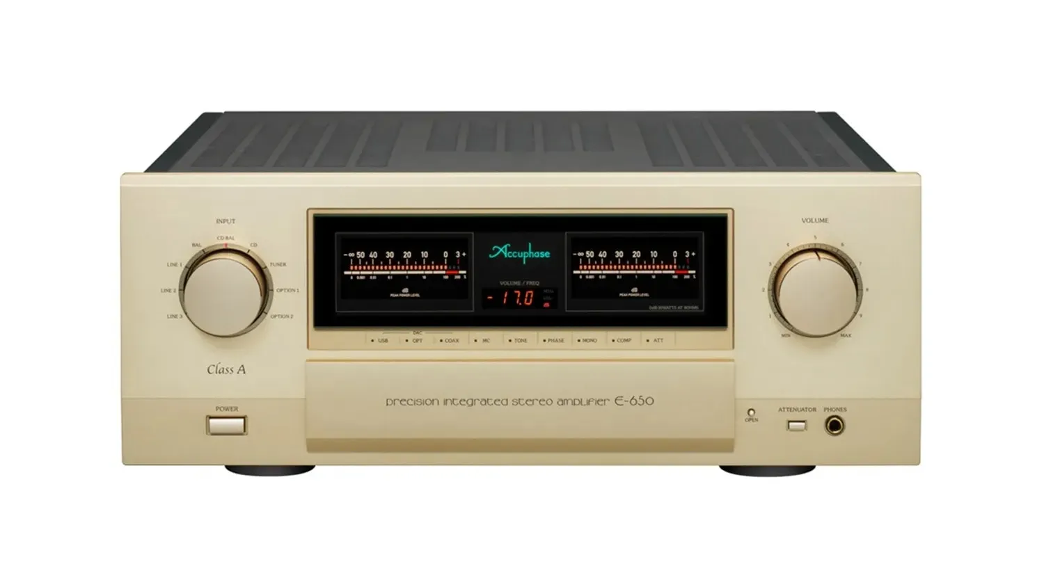 Mặt trước của ACCUPHASE E650