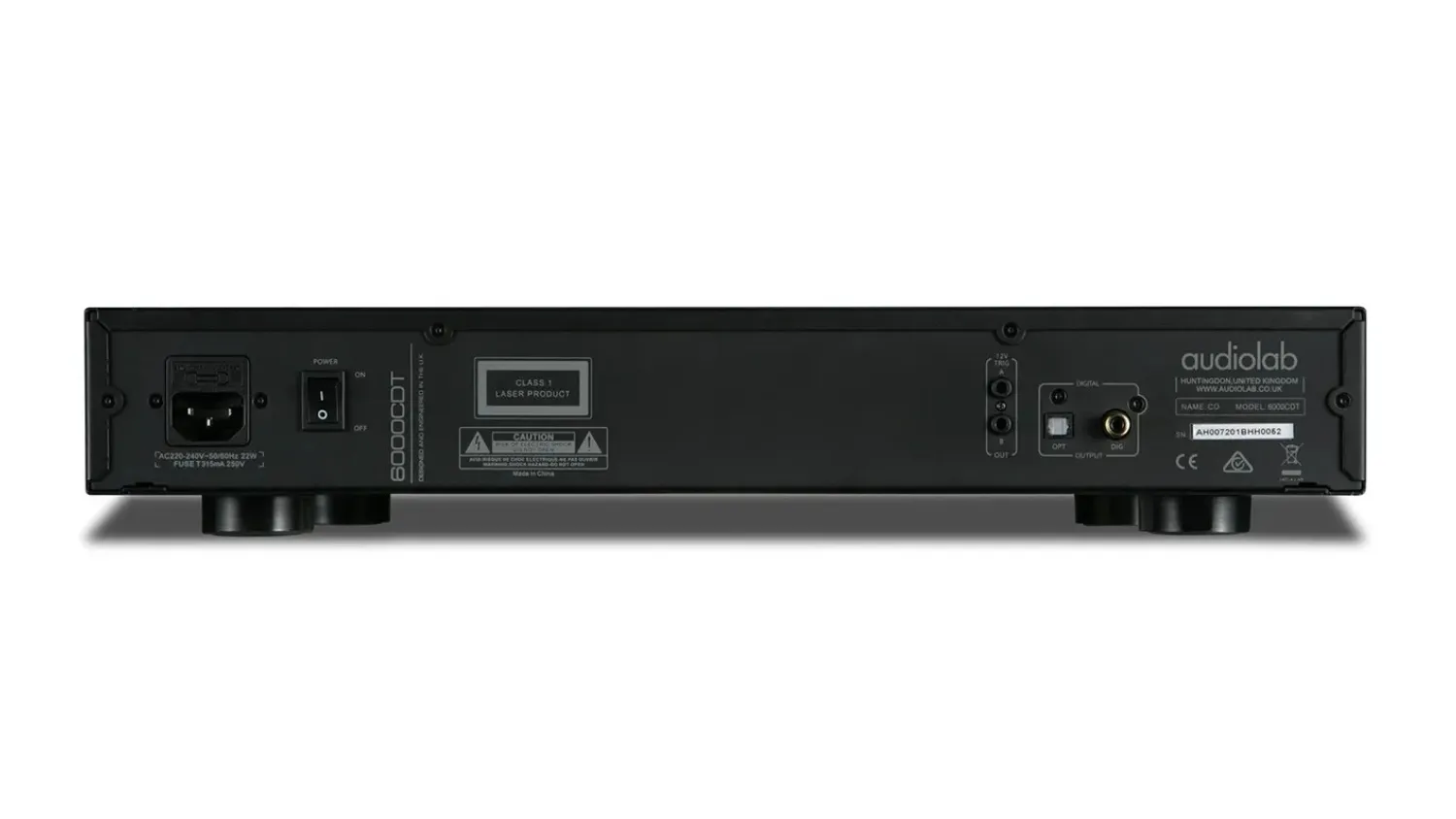 Mặt sau của Đầu CD Audiolab 6000CDT màu đen