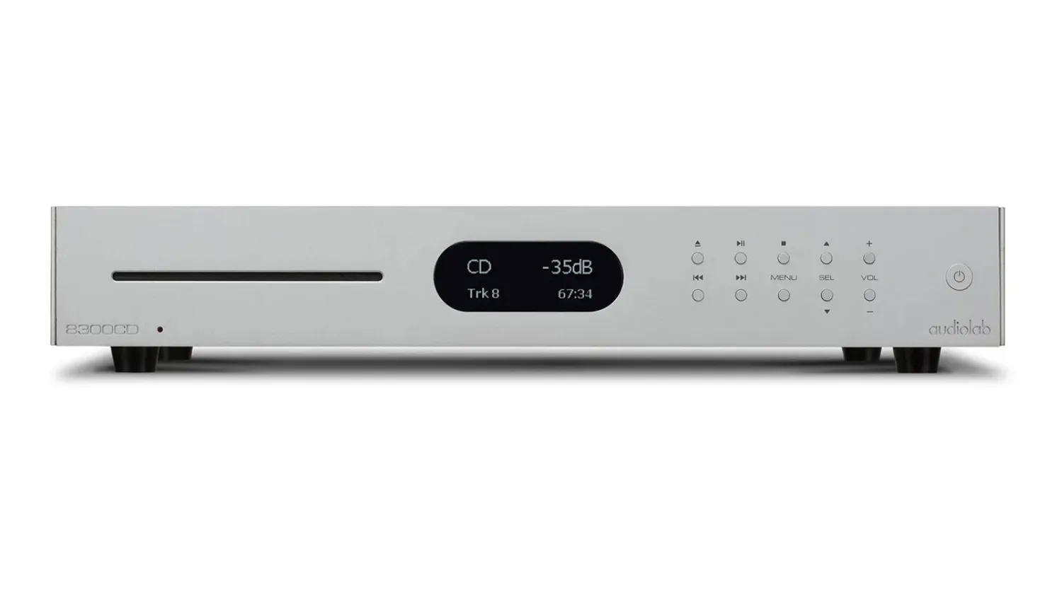 Mặt trước của Đầu CD Audiolab 8300CD màu trắng