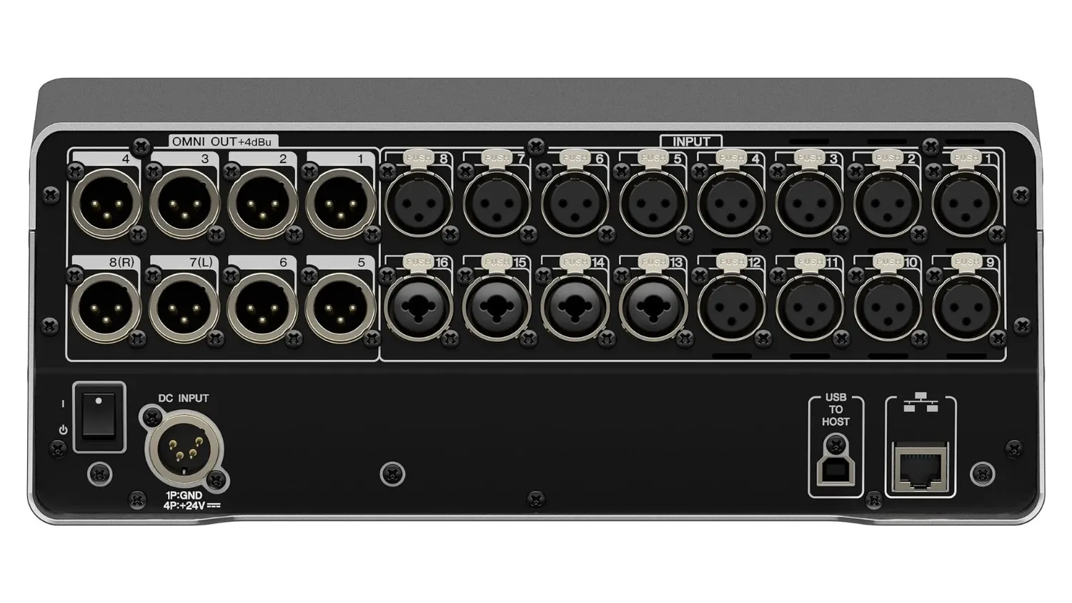 Mặt sau của Bàn mixer Yamaha DM3S
