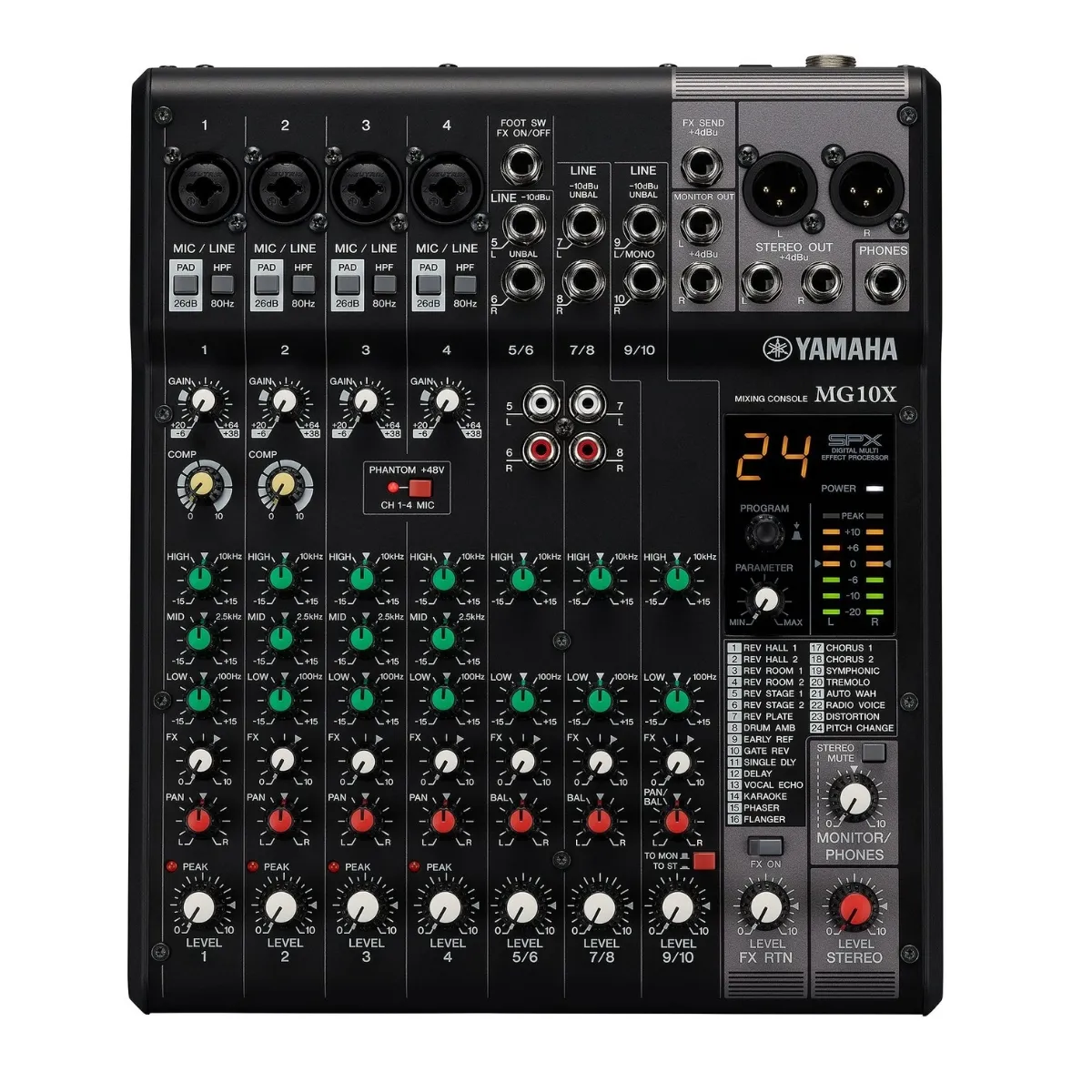 Mặt trước Bàn Mixer Yamaha MG10XUF 10 Kênh 1