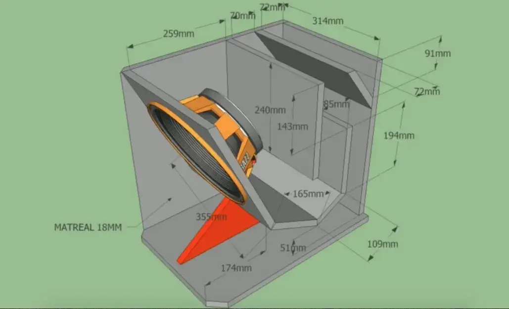Bản vẽ thùng loa sub, loa toàn dải chuẩn nhất