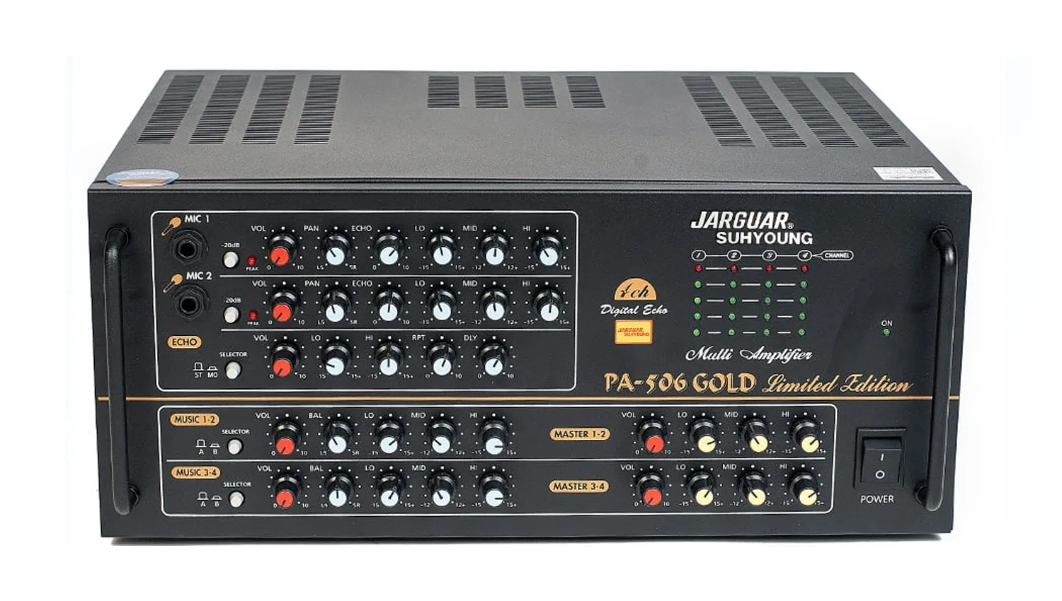 Amply Jarguar 506 Gold Limited Edition mặt trước nghiêng