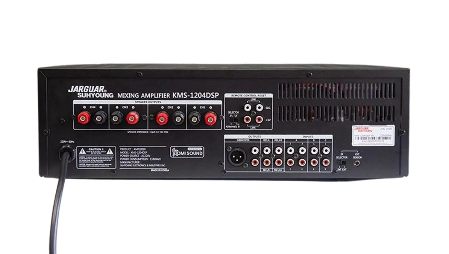 Amply Jarguar Suhyoung KMS-1204DSP mặt sau