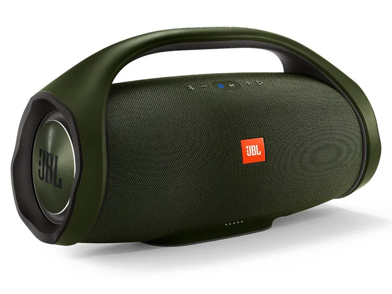 Loa JBL BoomBox xanh rêu nghiêng