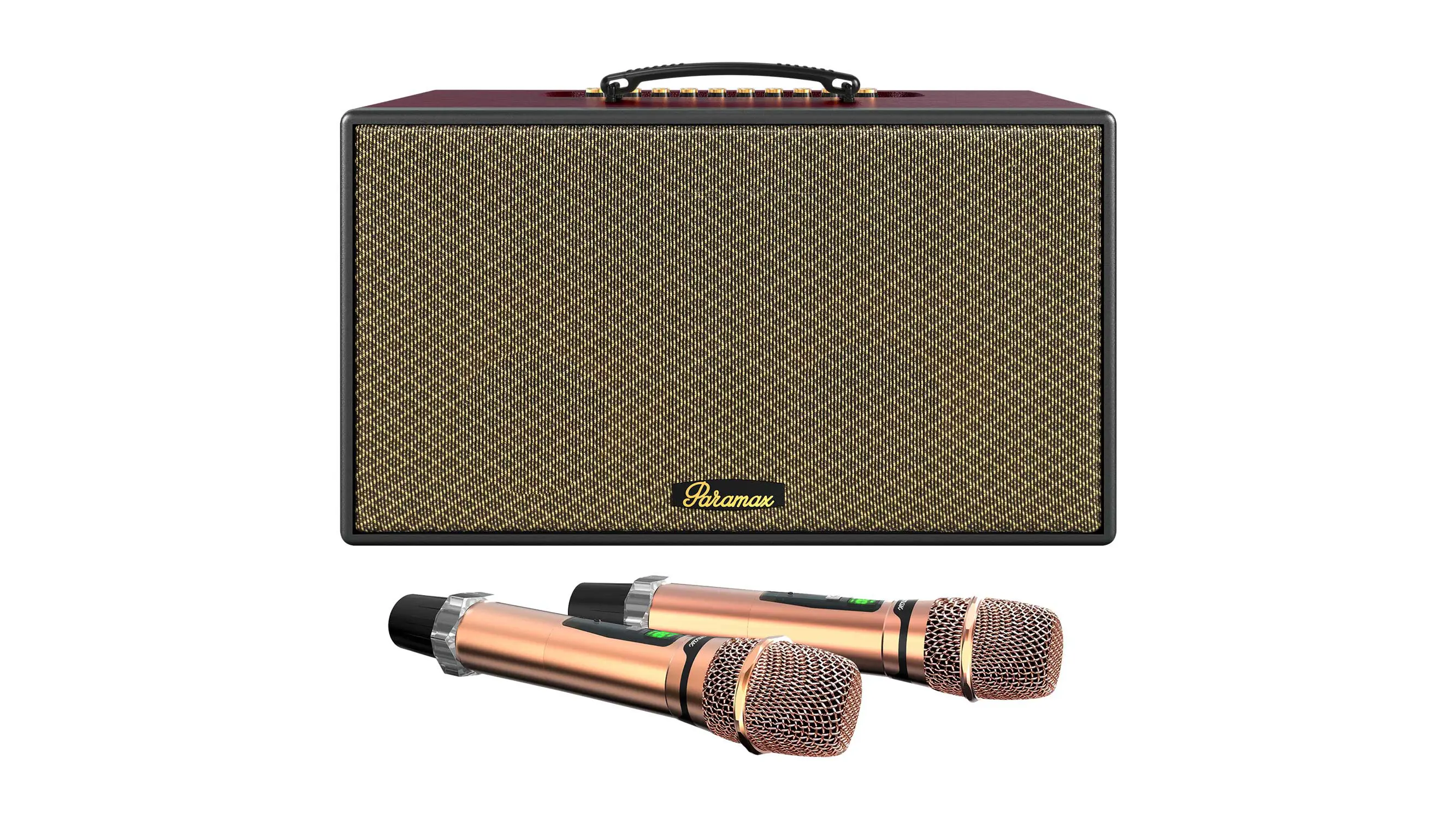 Loa Karaoke Di Động Paramax Aura đỏ micro