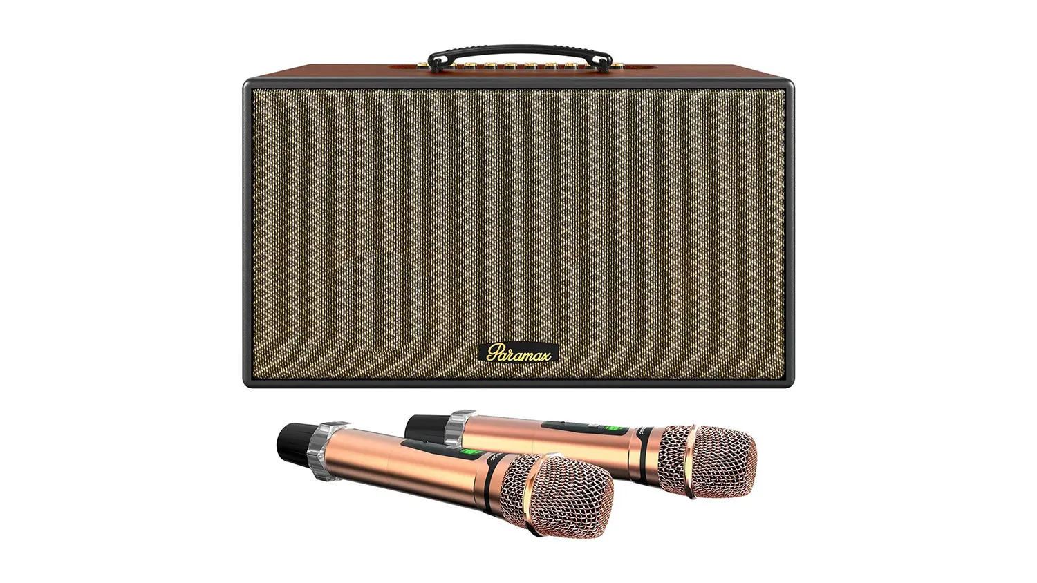 Loa Karaoke Di Động Paramax Aura nâu + micro