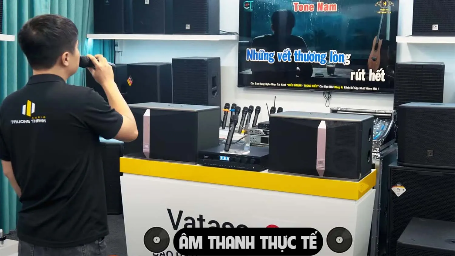 Dàn Karaoke JBL KI 512 Gia Đình kèm Amply 3in1