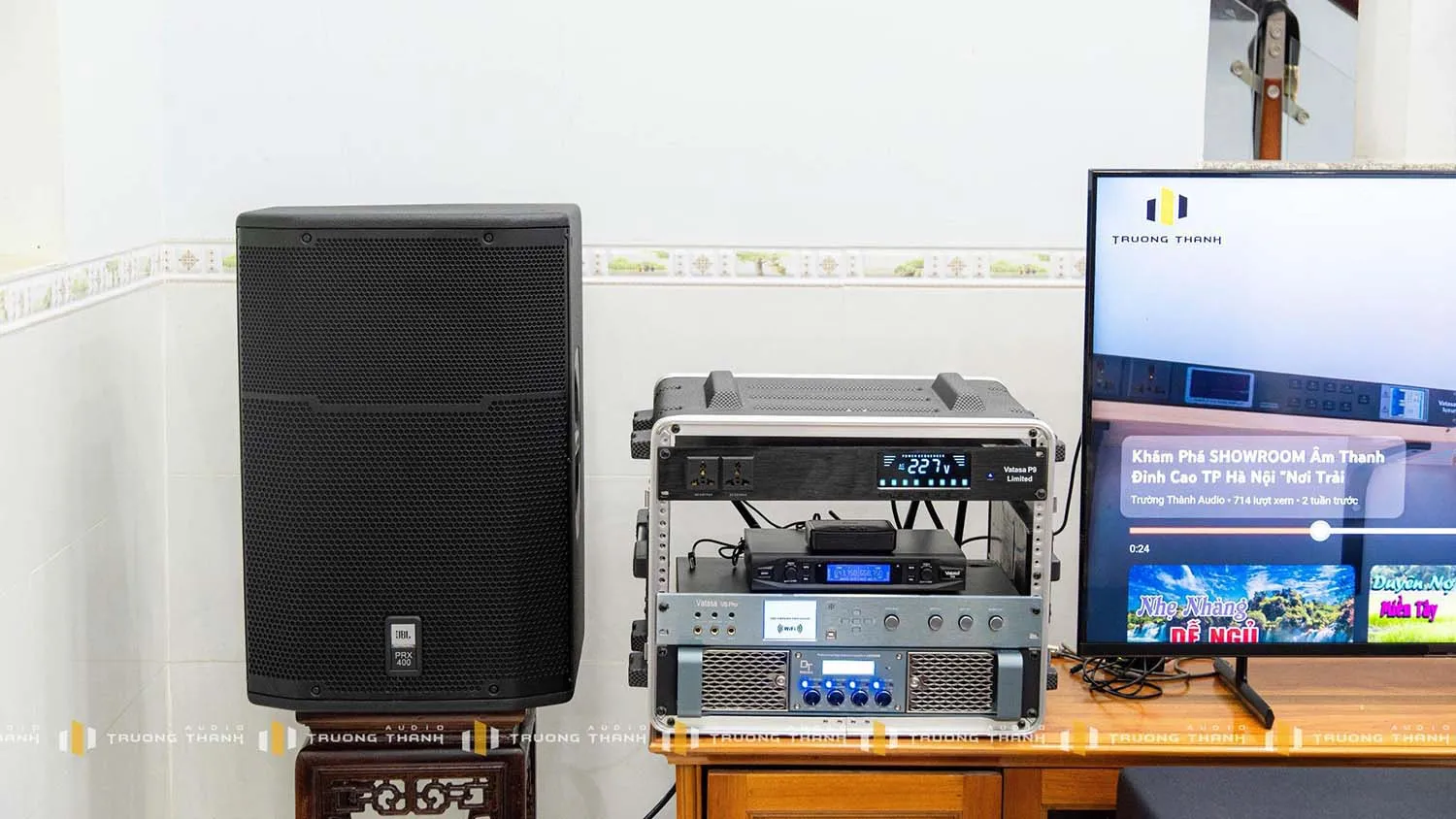 Lắp đặt dàn JBL PRX 415M cho khách