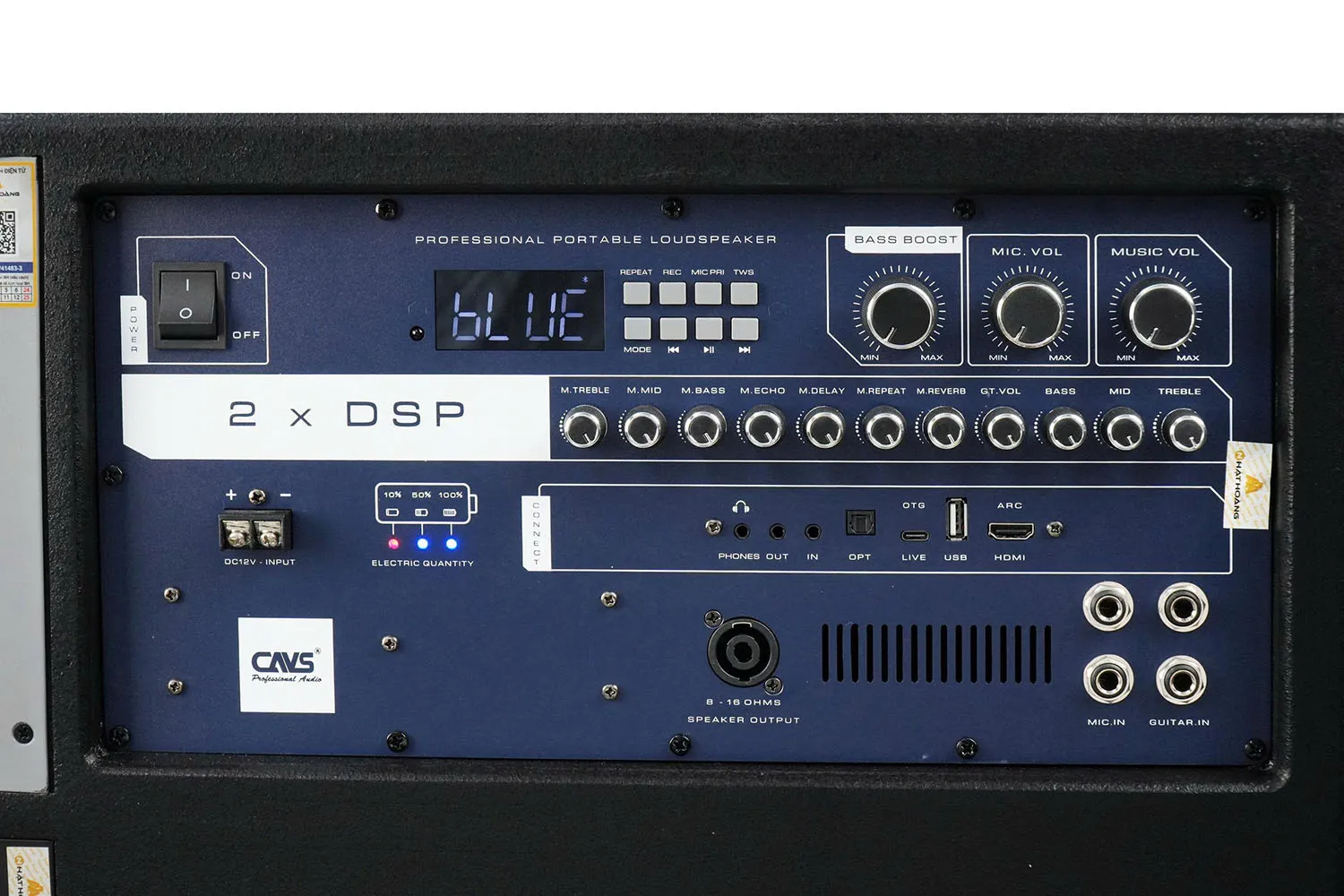 Loa Kéo Di Động CAVS PS15 bass 40cm bảng jack cắm