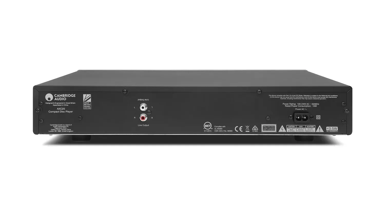 Mặt sau của Đầu CD Cambridge Audio AXC25