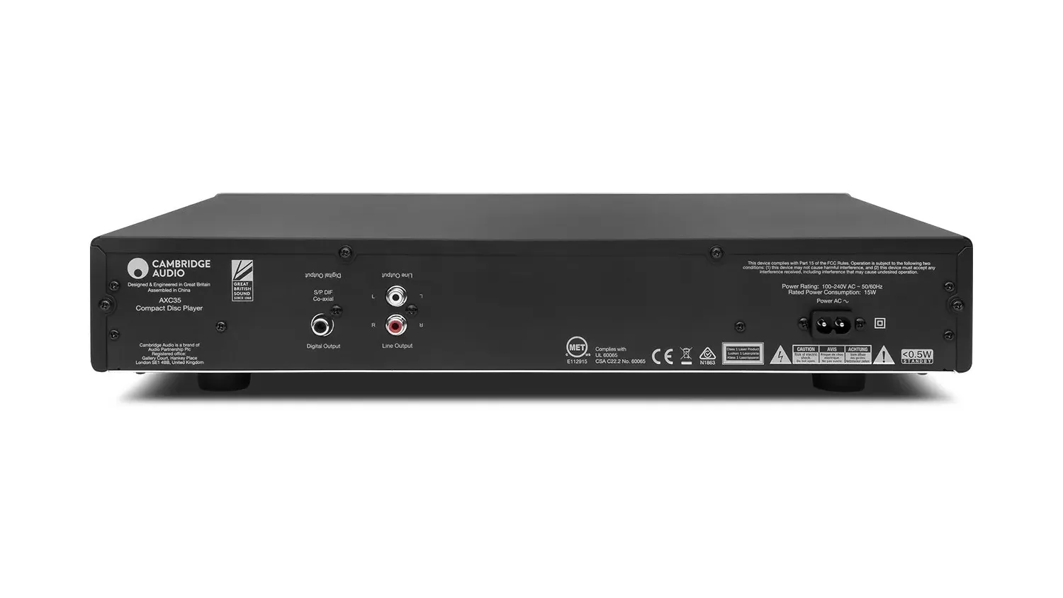 Mặt sau của Đầu CD Cambridge Audio AXC35