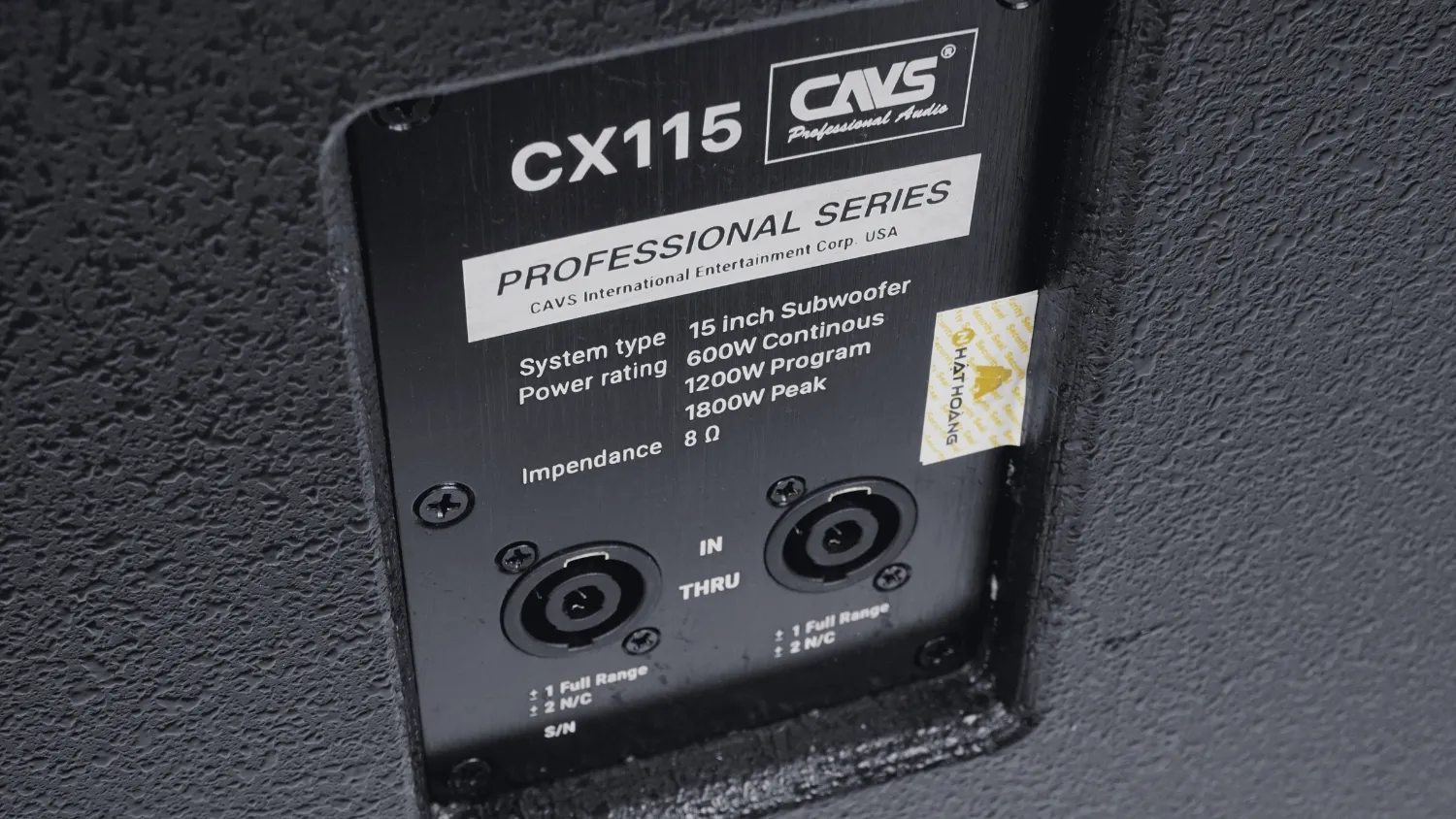 Thông số kỹ thuật của Loa Sub CAVS CX115