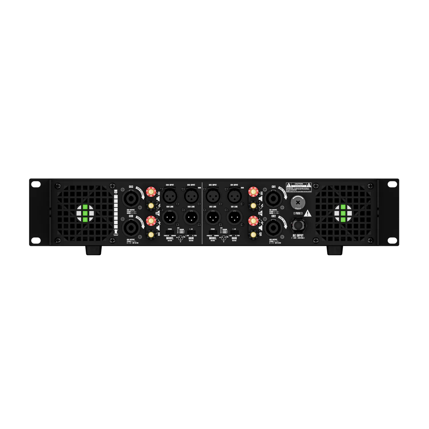 Cục Đẩy Công Suất 4 Kênh Vatasa Va-4400 mặt sau