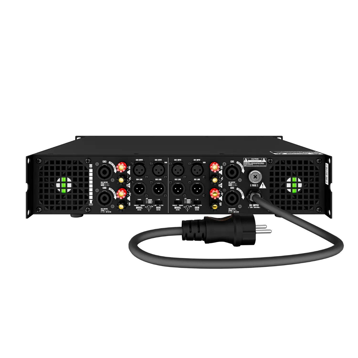 Mặt sau của Cục Đẩy Công Suất 4 Kênh Vatasa Va-41000 (Bạc)
