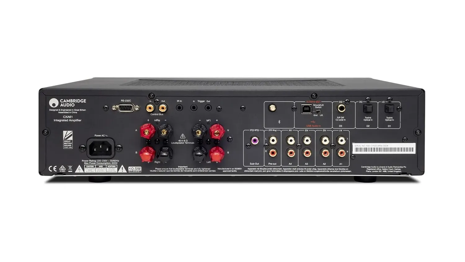 Mặt sau của AMPLY CAMBRIDGE CXA 61