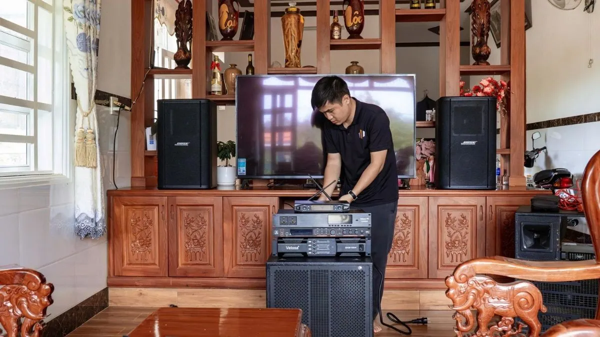 Lắp đặt Dàn karaoke Bose TT452: (Bose ShowTime SK12, Vatasa T10, JBL VX9, Vatasa DKS1004 New, Vatasa P9 Limited)