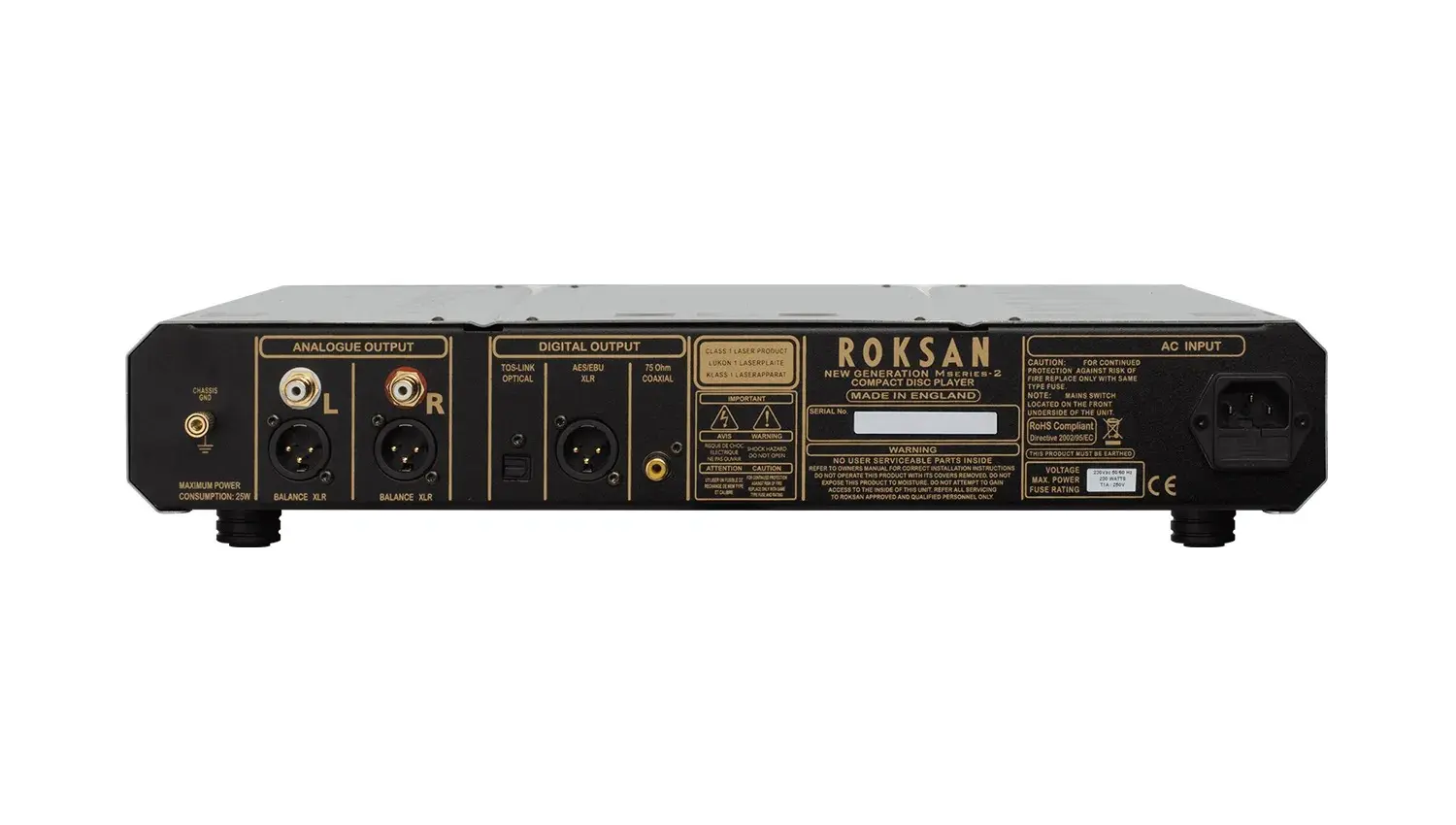 Mặt sau của Đầu CD Roksan Caspian