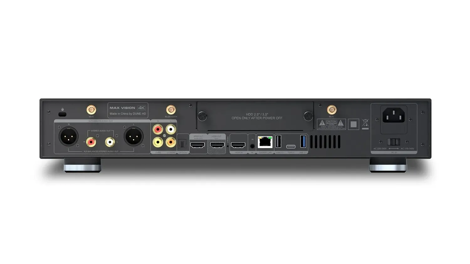 Mặt sau của Đầu Dune HD Max Vision 4K