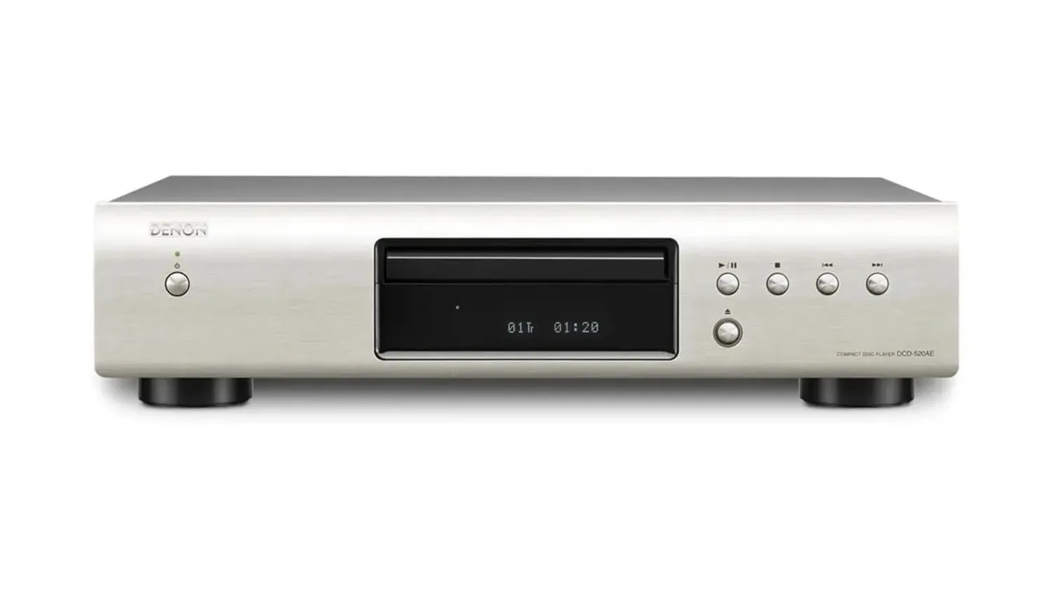 Mặt trước của Đầu Denon DCD-520AE màu trắng