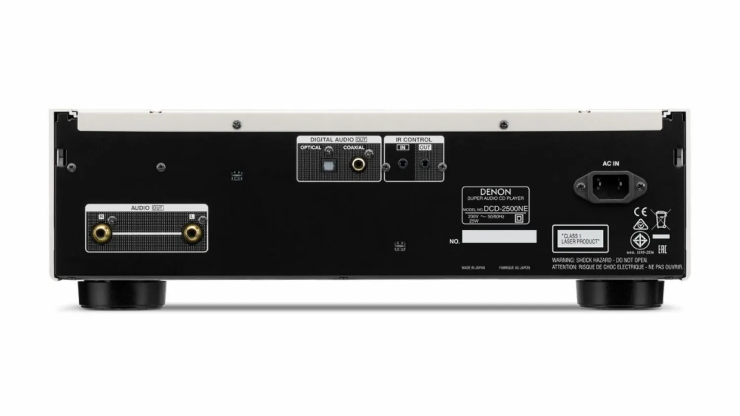 Mặt sau của Đầu Denon DCD-2500NE