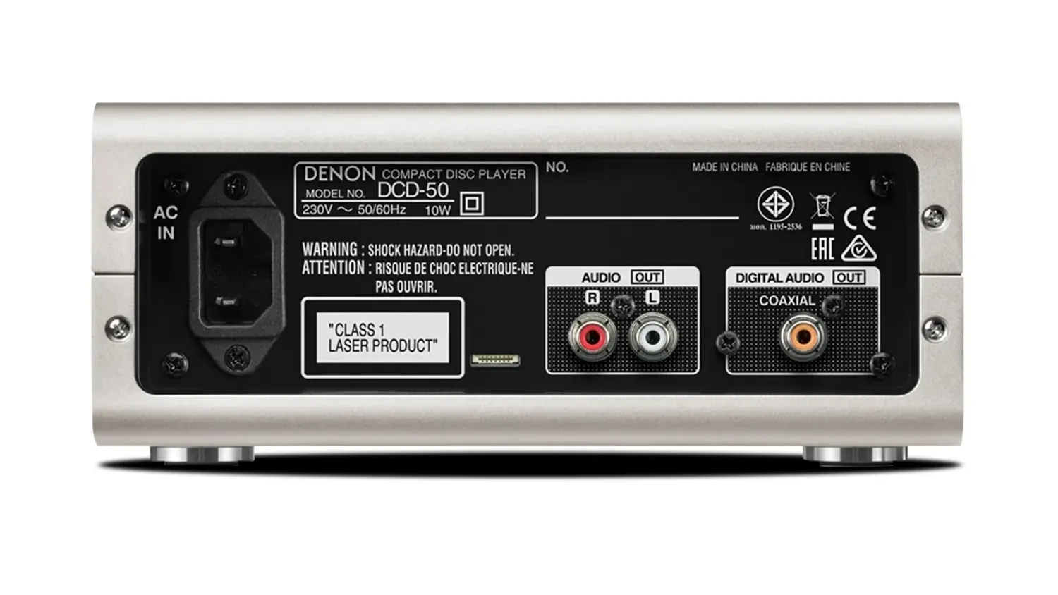 Mặt sau của Đầu Denon DCD-50