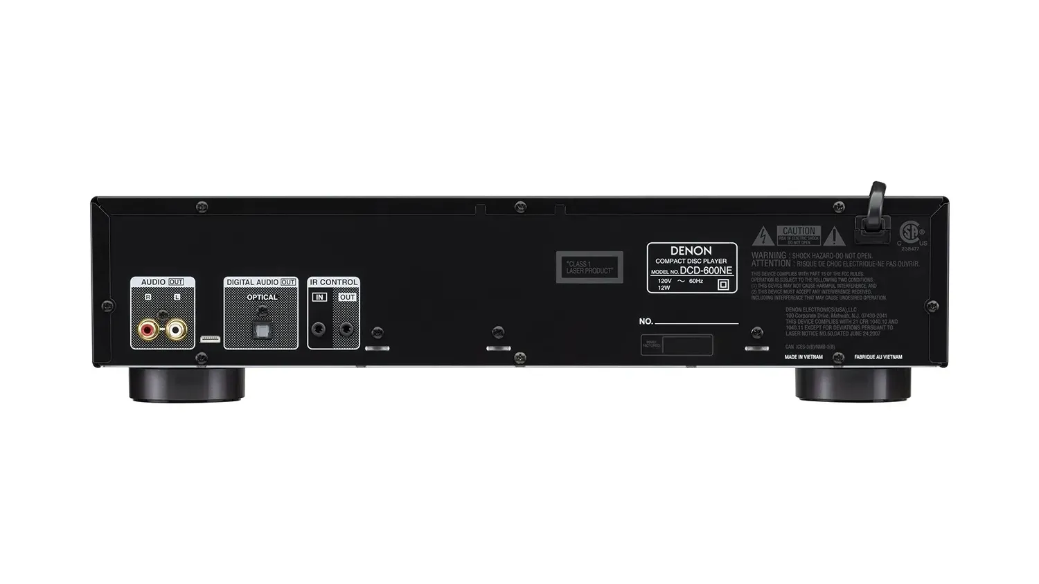 Mặt sau của Đầu CD Denon DCD-600NE