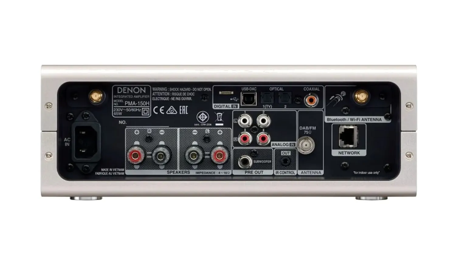 Mặt sau của AMPLY DENON PMA-150H
