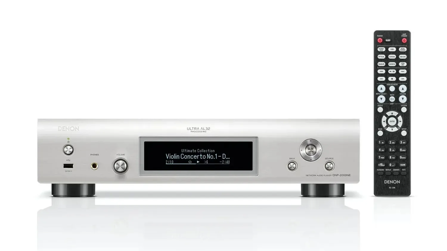 Mặt trước của Đầu Denon DNP-2000NE màu trắng