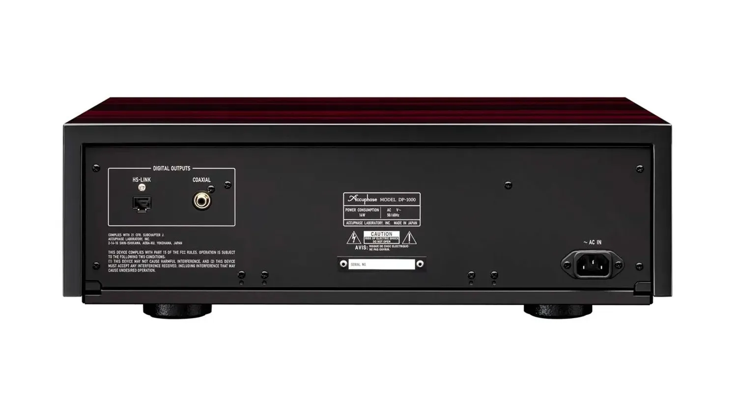 Mặt sau của Accuphase DP-1000