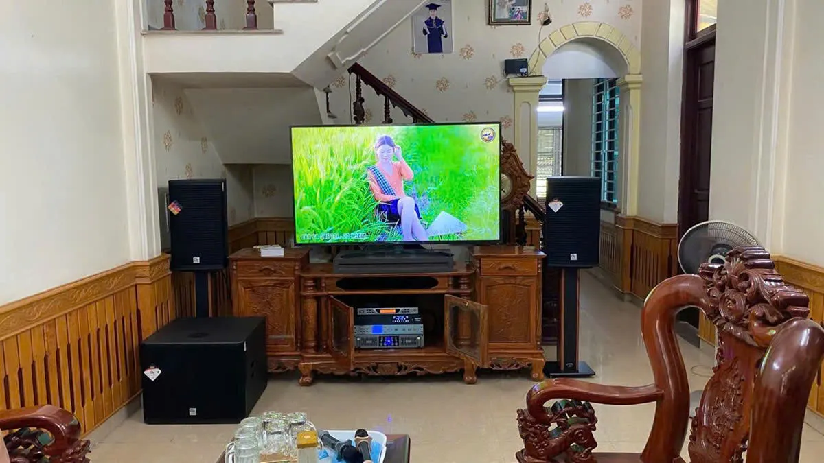 của dàn karaoke DT TT454 hình lắp đặt thực tế 2
