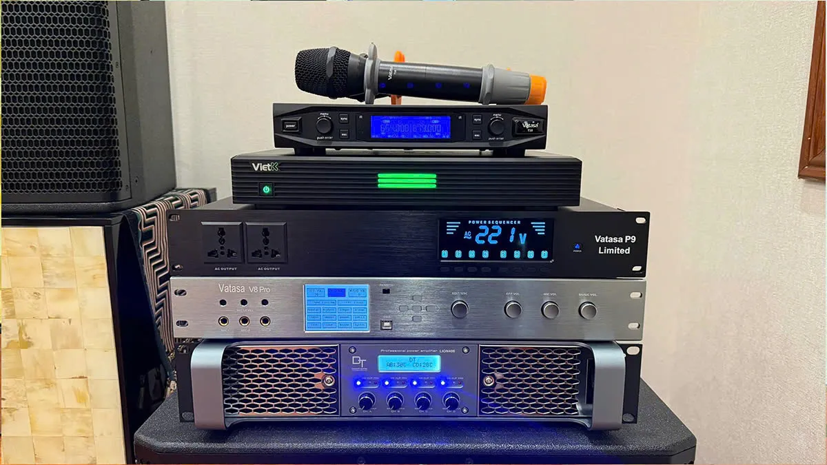 bộ xử lý tín hiệu của Dàn karaoke DT TT269: (DT Alpha12, Vatasa T10, Vatasa V8 Pro, DT Lion406, DT Delta118, Vatasa P9 Limited, Pro 4TB, VietK 22 inch)