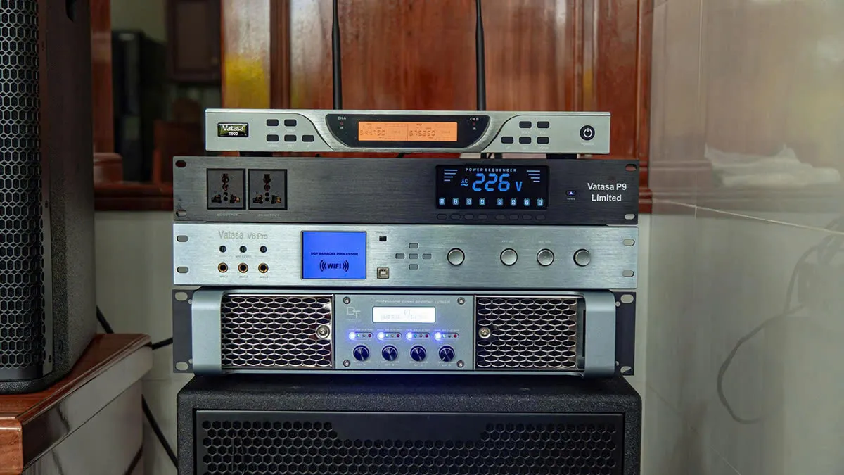 bộ xử lý tín hiệu của Dàn Karaoke DT TT142: (DT Alpha12, Vatasa T900, Vatasa V8Pro, DT Lion406, DT Sigma115)