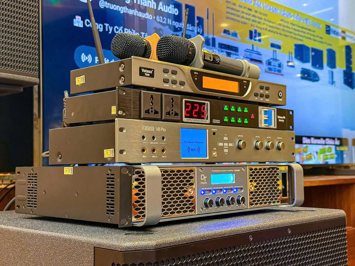 Bộ xử lý tín hiệu của Dàn Karaoke DT TT300: (DT Alpha12, Vatasa T900 New, Vatasa V8Pro, DT Lion408, DT Delta115, Vatasa P9 Luxury)