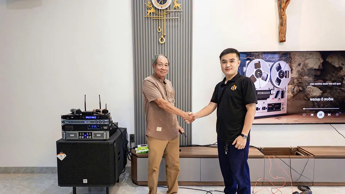 trường thành audio lắp đặt Dàn Karaoke DT TT197: (DT D2000, Vatasa T500, Vatasa V6 Pro, Vatasa VA-4600, DT Delta115) cho chú khanh an giang