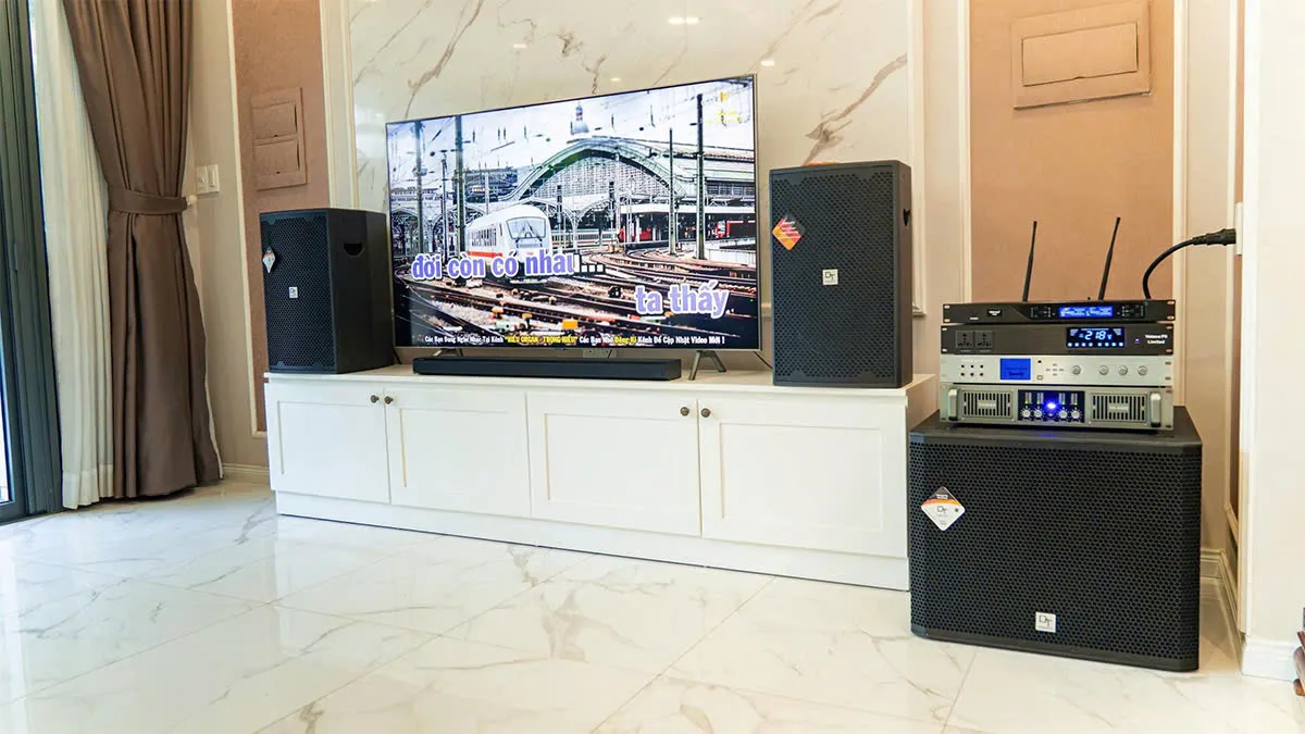 Dàn Karaoke DT TT417: (DT D2000, Vatasa T500, Vatasa V8Pro, Vatasa VA-4600, DT Delta115, P9 Limited) hình lắp đặt thực tế