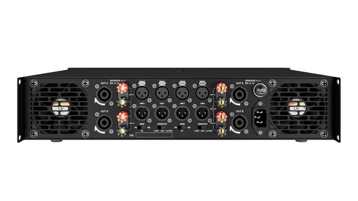 Mặt sau của Cục đẩy công suất DT DH-408