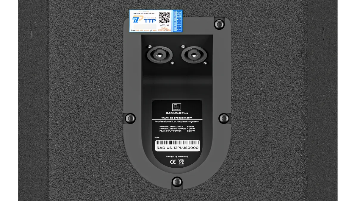 Thông số kỹ thuật của Loa karaoke DT Radius-12Plus