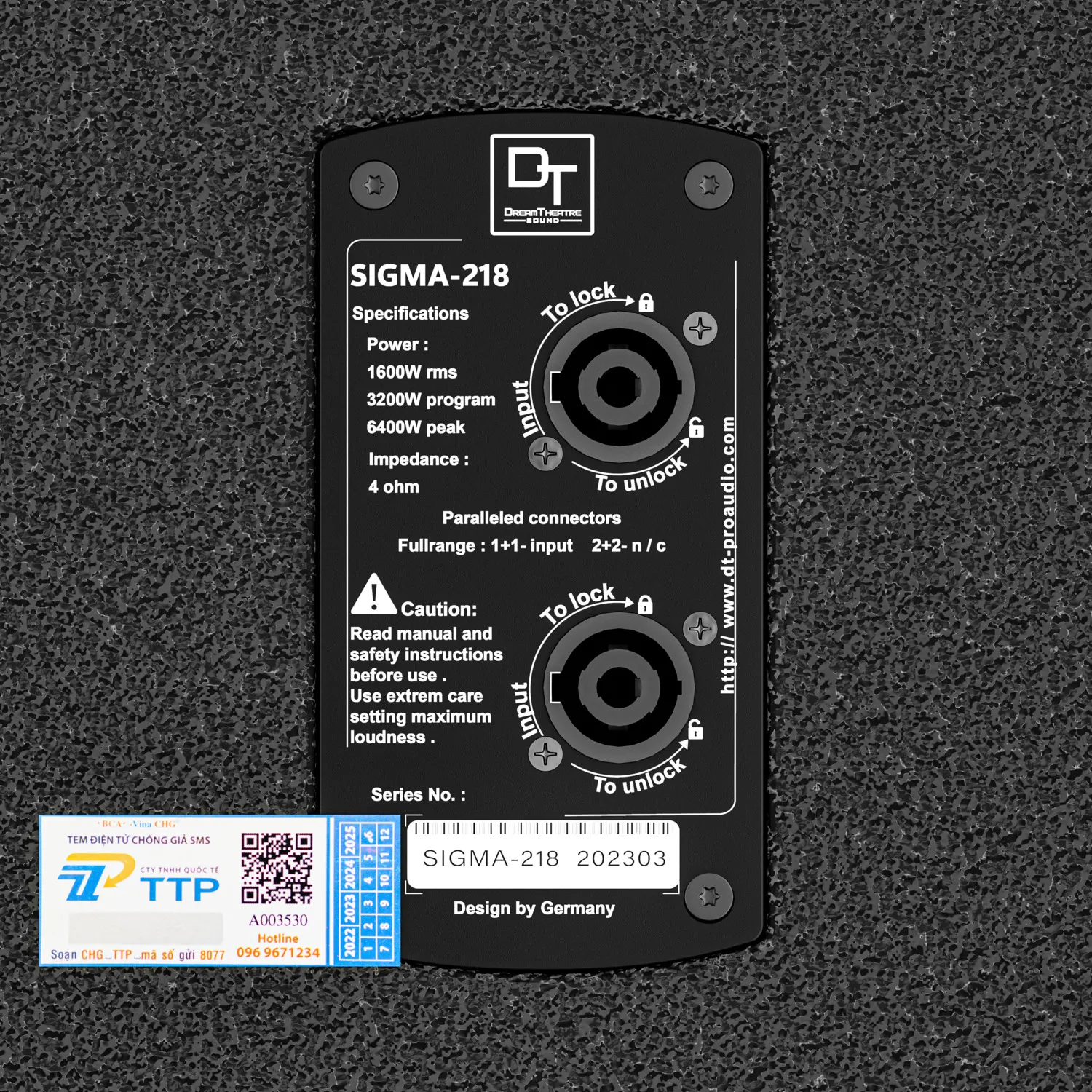 Ảnh sản phẩm Loa Sub Kép DT Sigma218 (2xBass 50cm) 12