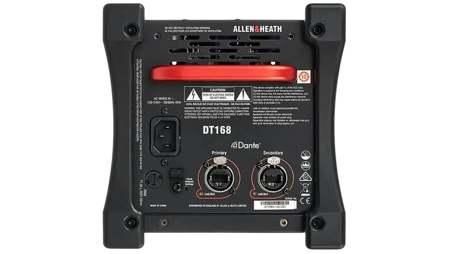 Mặt bên của Allen & Heath DT168 - Audio Racks