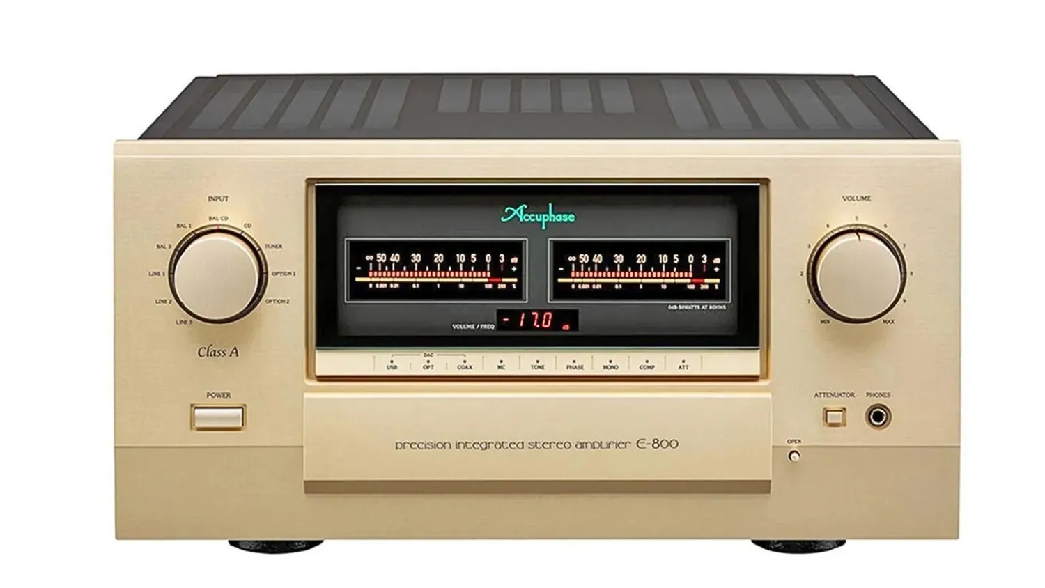 Mặt trước của AMPLY ACCUPHASE E800