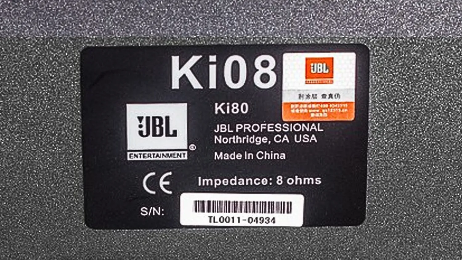 Thông số kỹ thuật của Loa JBL KI 08