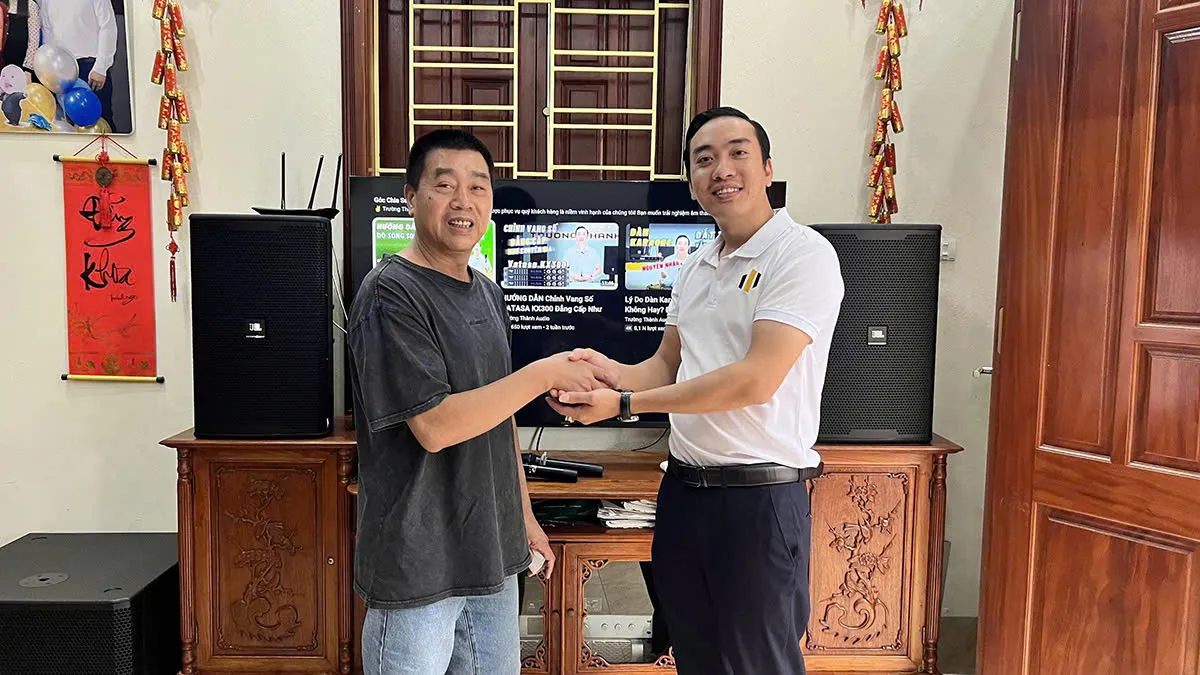trường thành audio lắp đặt Dàn Karaoke JBL TT408: (JBL KP 6012, JBL VM300, Vatasa V8Pro, DT Lion408, DT Delta115)
