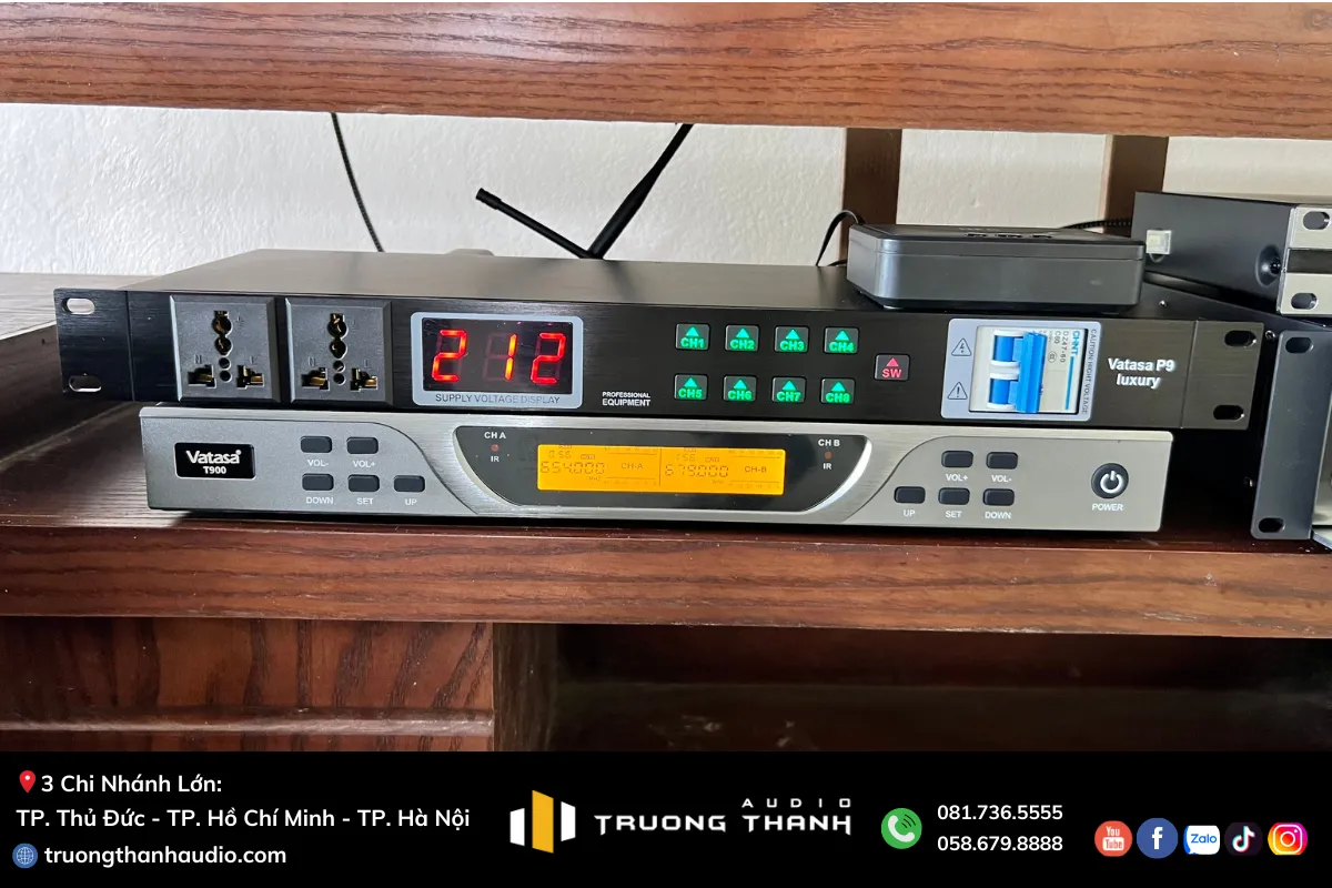 Quản lý nguồn và micro của Dàn Karaoke DT TT387