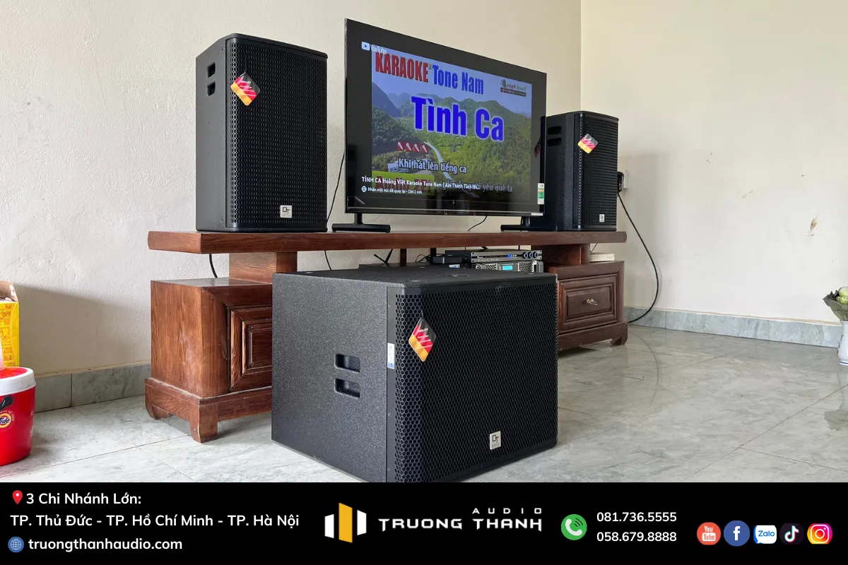 Mặt bên của Dàn Karaoke DT TT387
