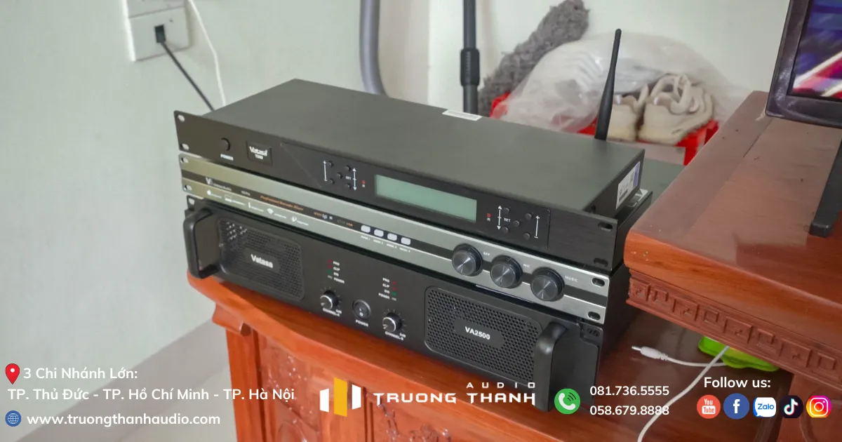 Vang số và cục đẩy công suất của Dàn Karaoke CAVS TT388