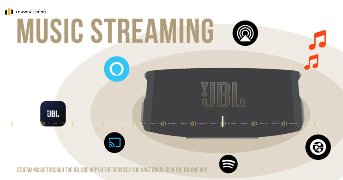 Tính năng music streaming của Loa JBL Charge 5 Wifi